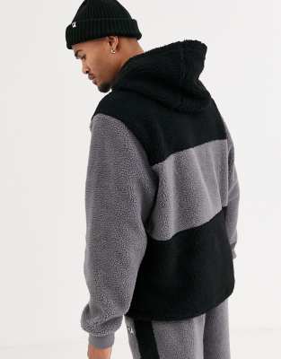 asos sherpa hoodie