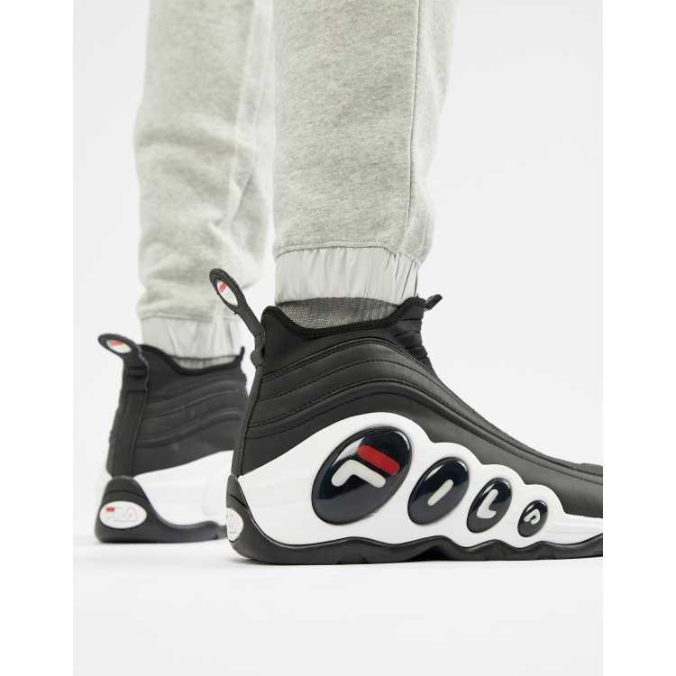 Fila Bubbles Zip Sneaker In Black ASOS