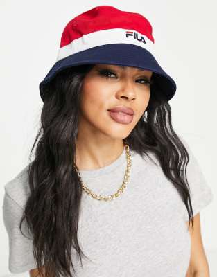 Fila bucket hat in red multi