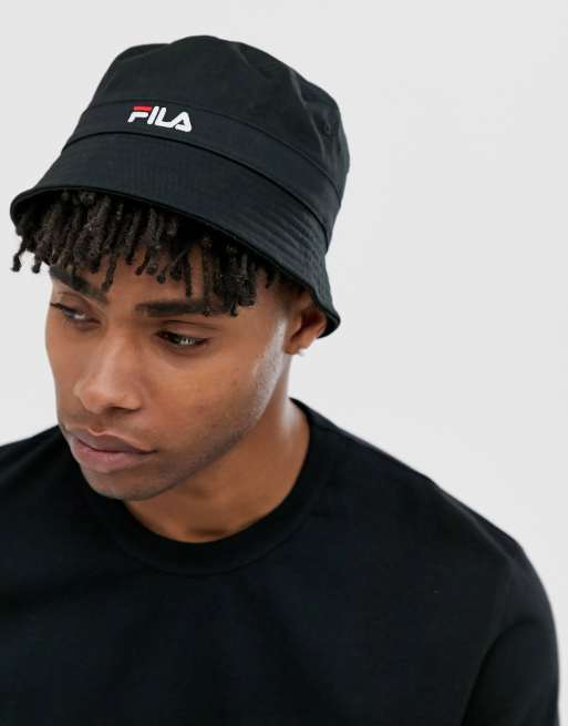 Fila Butler bucket hat with small logo in black | ASOS