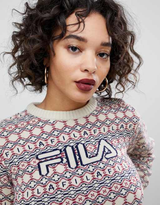 Cream shop fila jumper