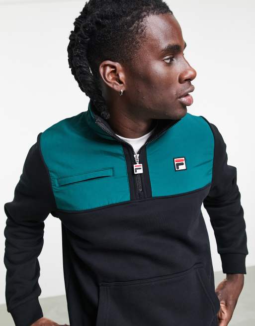 Green best sale fila hoodie