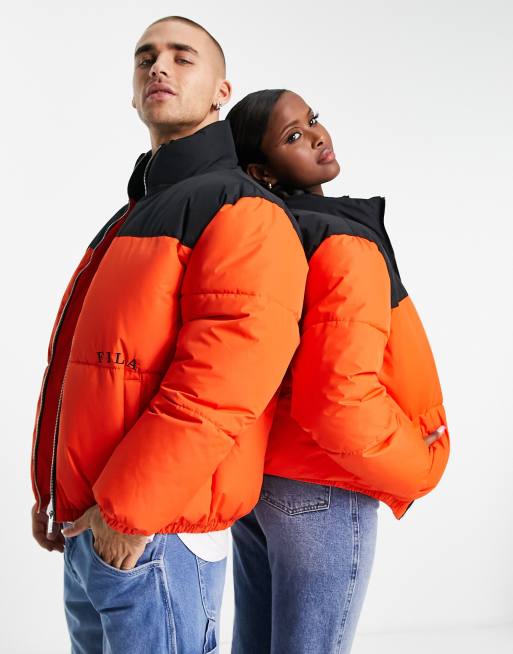 Fila color blocked with logo in orange | ASOS