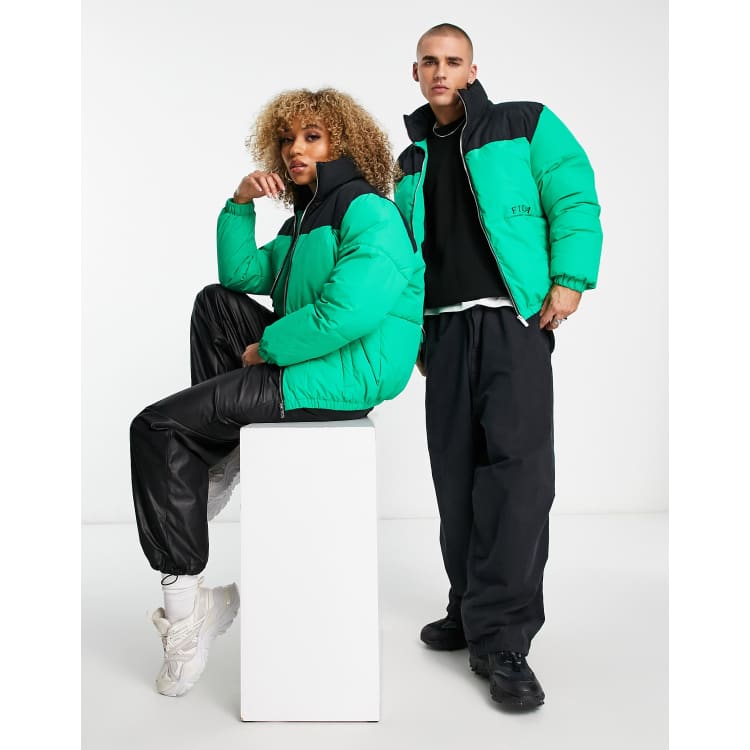 Fila puffer jacket sales green