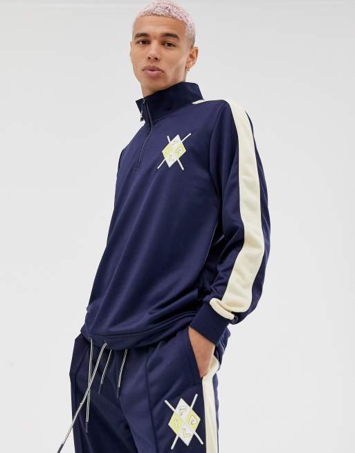 Fila – Granatowy dres z zamkiem 1/4, 2 z 3