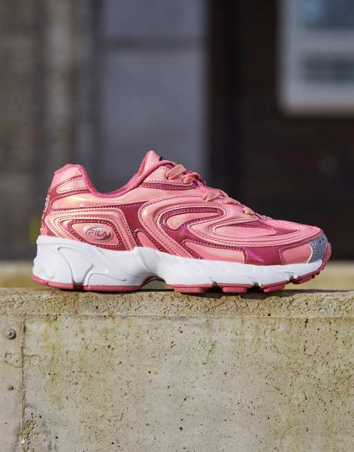 Fila Creator trainers in metallic pink patent