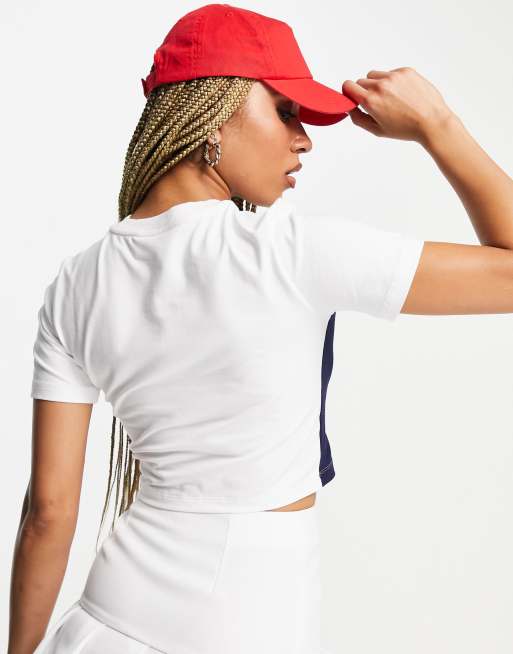 Fila crop top 2025 red white blue