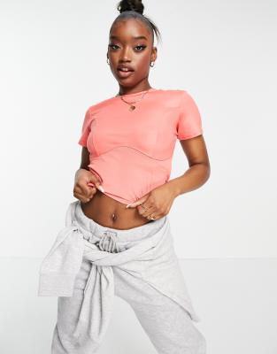 Fila - Crop top met logo in roze