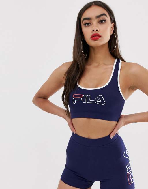 Fila crop top and shorts set new arrivals