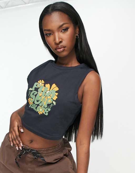 Fila crop hot sale t shirt