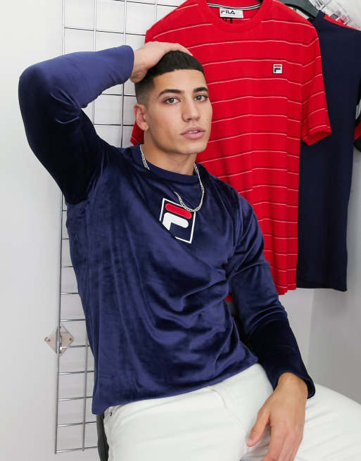 Fila velour hot sale t shirt