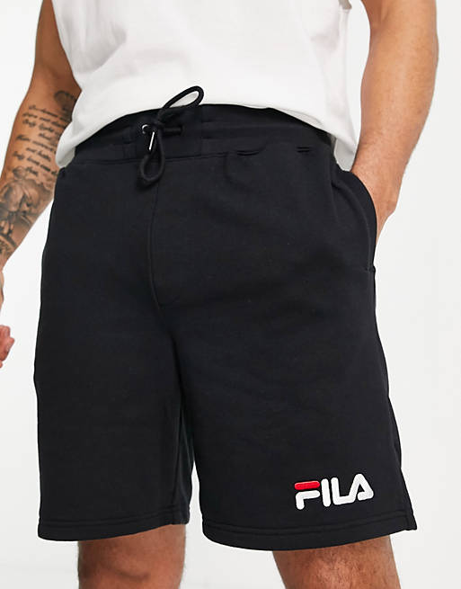 Men Fila Darnell logo shorts in black 