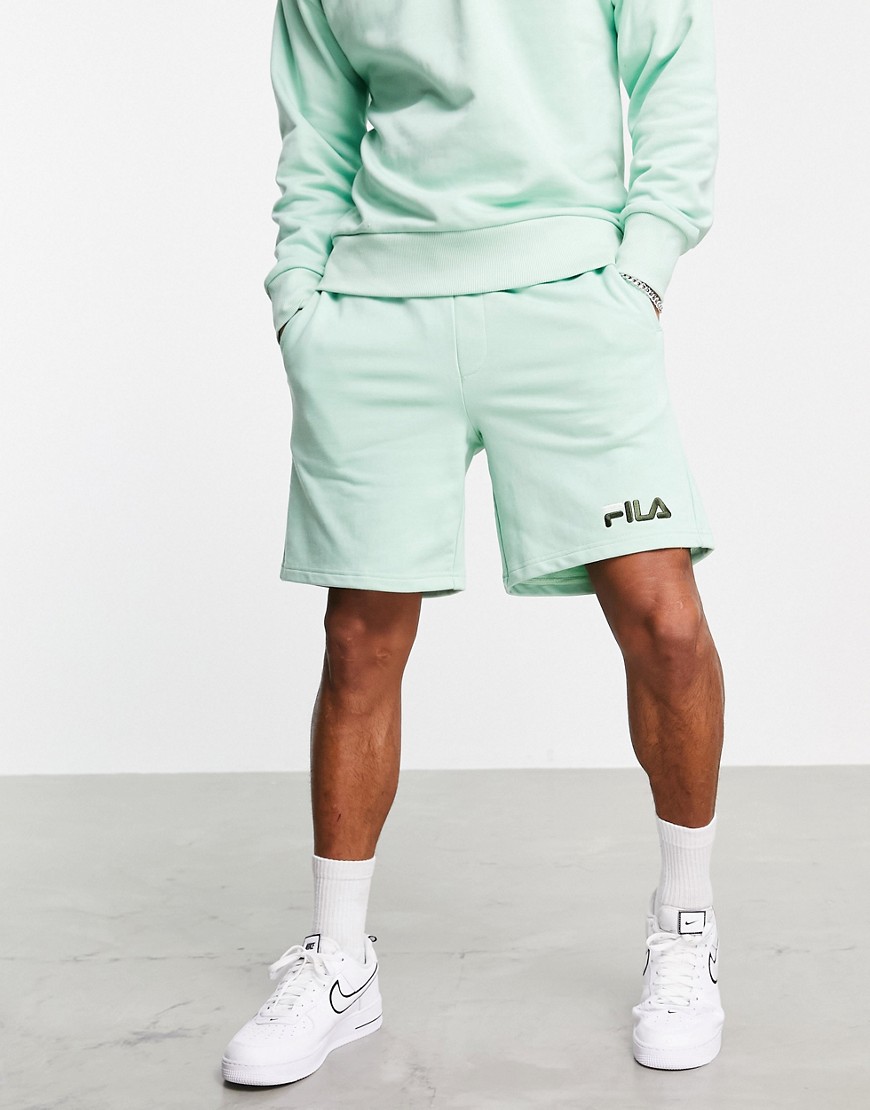 Fila Darnell logo shorts in mint green