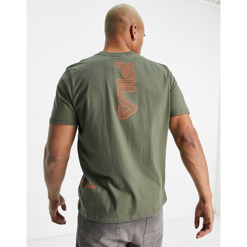 T-shirt e Canotte IhpSv Fila - Deckhand - T-shirt verde oliva con logo stampato sul retro