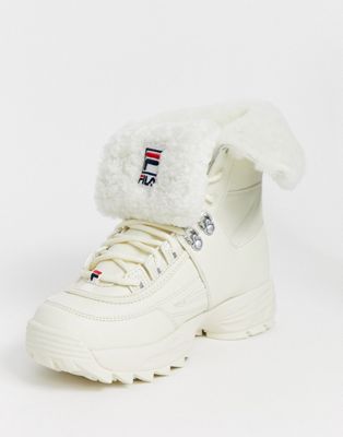 fila boots with fur