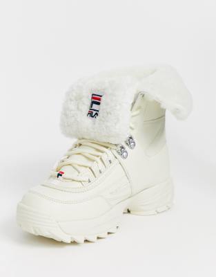 fila boots with the fur