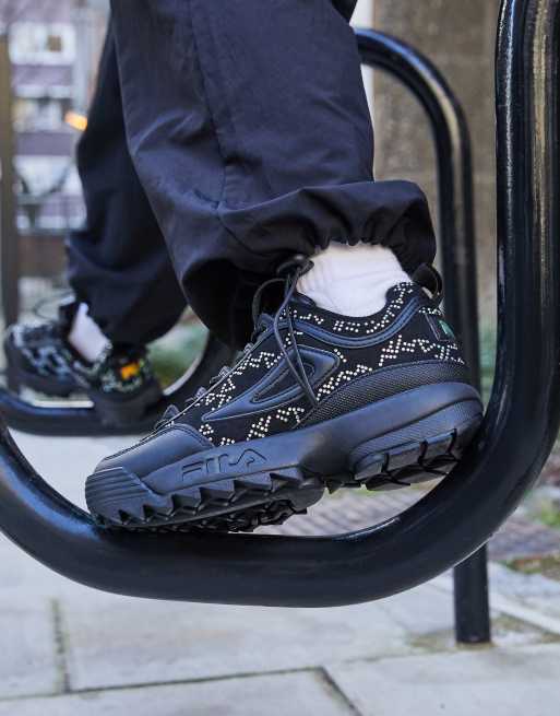 Fila disruptor on sale black velvet