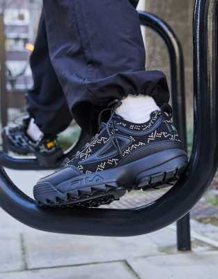 fila disruptor velvet black