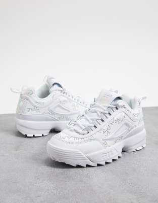 fila shoes all white