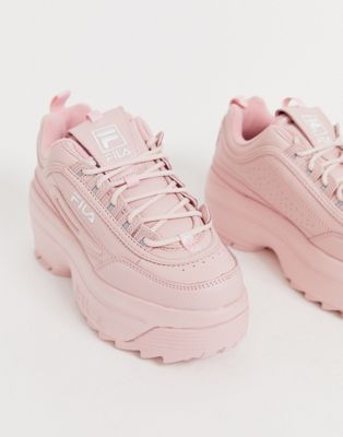 pink fila sneakers disruptor