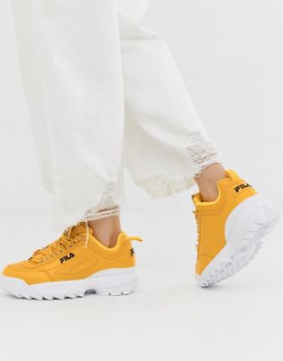 chaussure fila jaune fluo