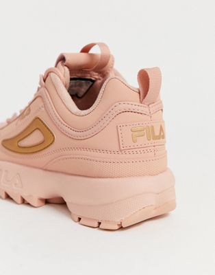 pink and gold filas