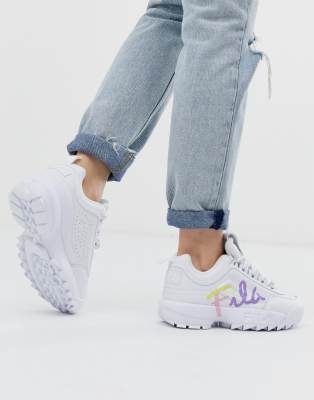 women's fila disruptor ii script sneakers