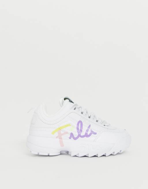 Fila disruptor ii 2025 script white trainers