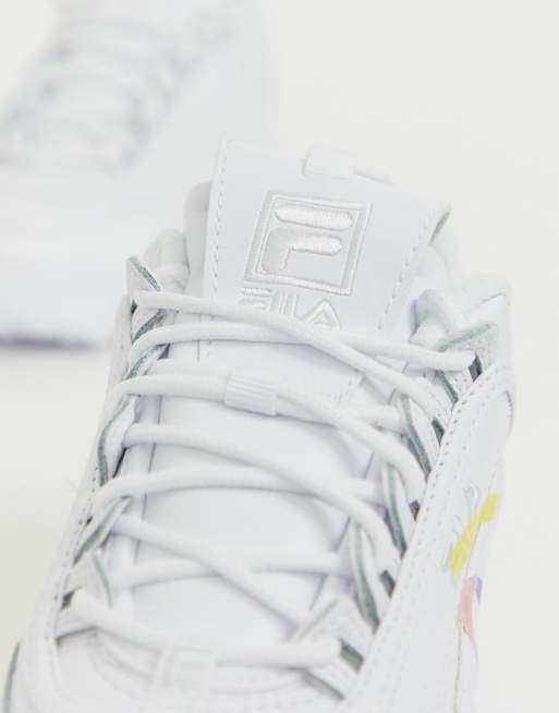 Fila disruptor ii shop script white trainers