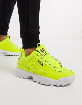 fila neon green shoes