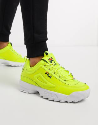 fila disruptor yellow shoes