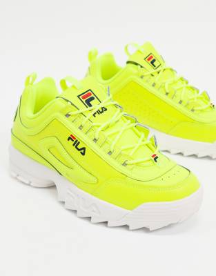 fila disruptor fluo yellow