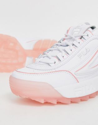 scarpe fila disruptor bianche e rosa