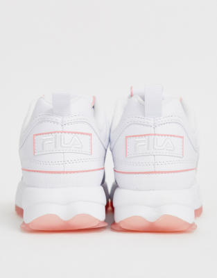 fila disruptor 2 white with pink