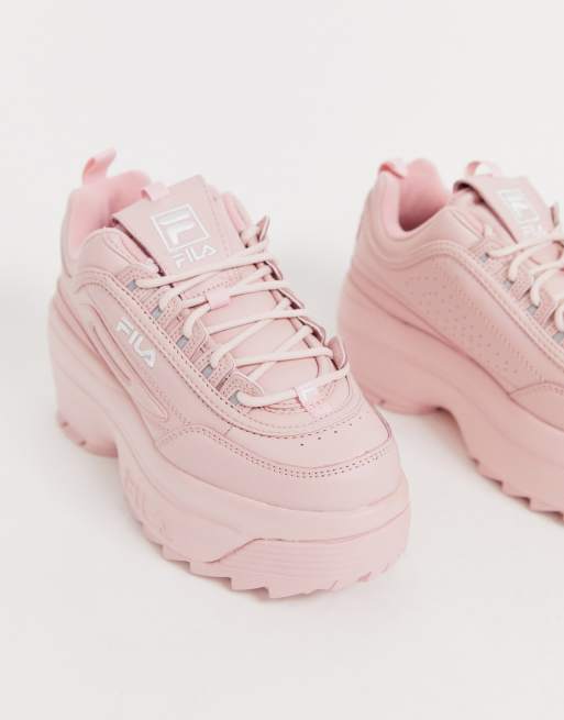 tobben geluk Roos Fila Disruptor II - Sneakers met sleehak en plateauzool in roze exclusief  bij ASOS | ASOS