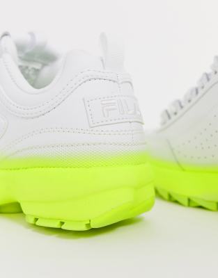 fila disruptor fluo yellow