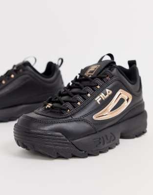 rose gold fila trainers