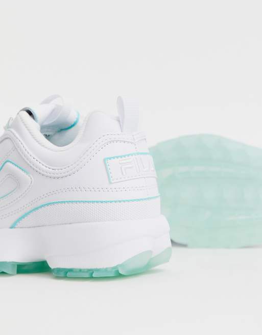 Fila disruptor hotsell blue and white