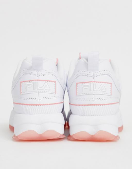 Fila disruptor clearance white with pink