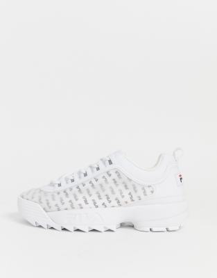 Women's fila disruptor 2 store clear logo casual shoes