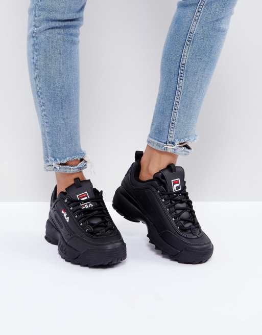 Fila disruptor on sale low black