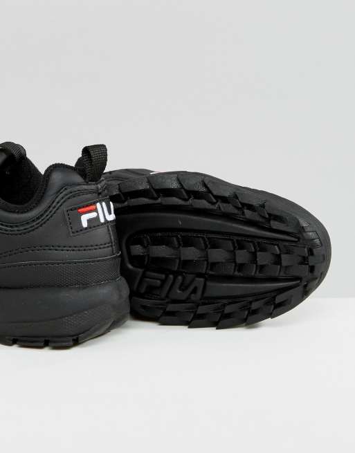 Fila disruptor women's core black outlet trainers