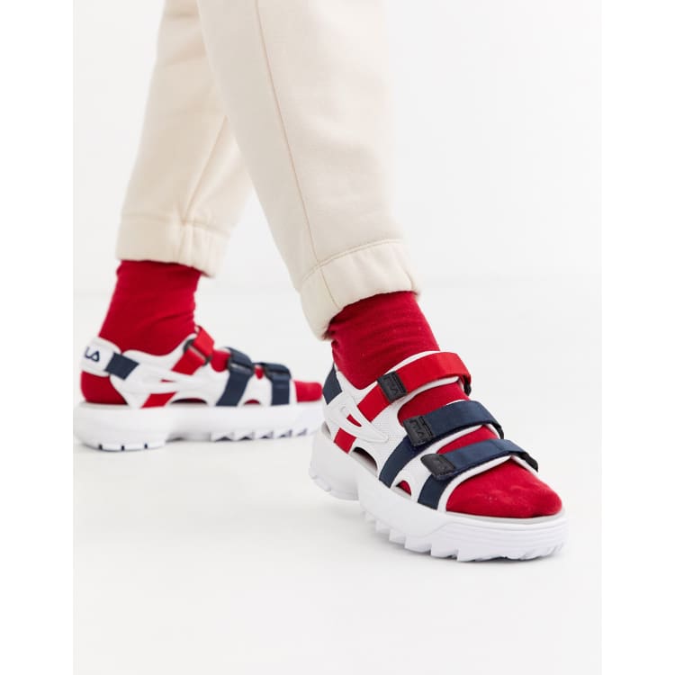 Fila disruptor deals taping platform sandal