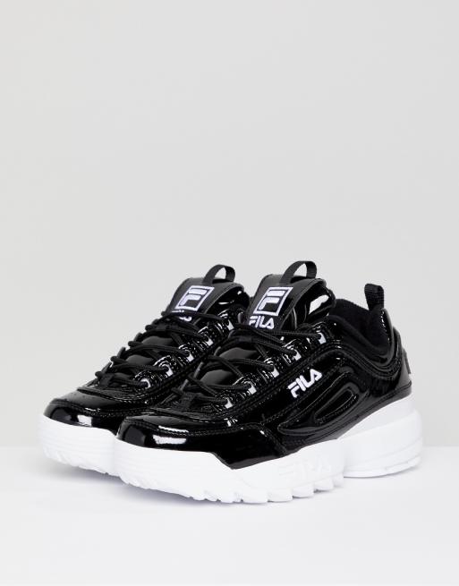 Fila – Disruptor – Sneaker in Lackschwarz Fila – Disruptor – Sneaker in Lackschwarz