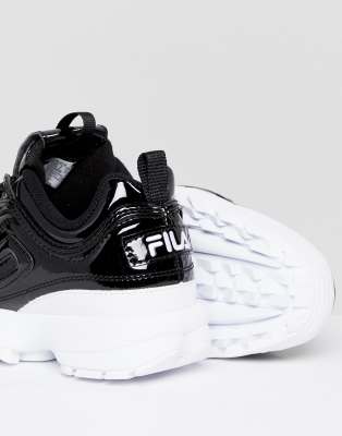 fila disruptor glossy black