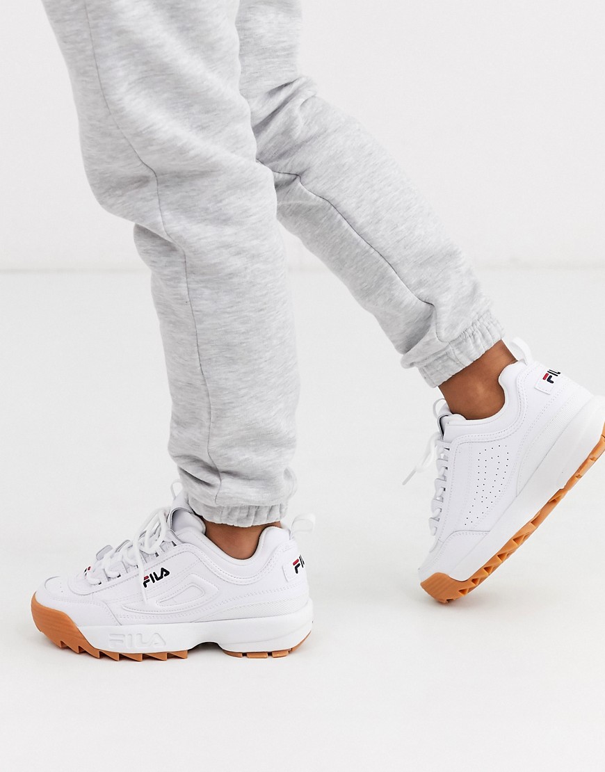 Fila - Disruptor - Sneakers bianche con suola in gomma-Bianco