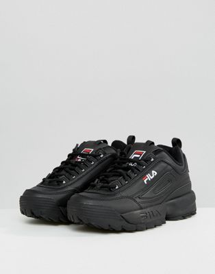 fila chunky sneakers black