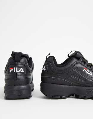 fila scarpe nere opache