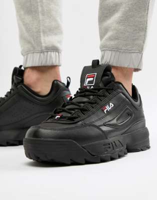 fila trainers disruptor black