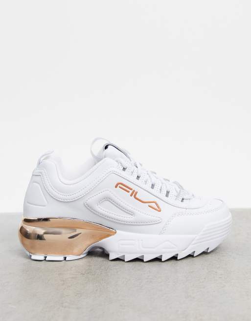 Fila white deals and rose gold